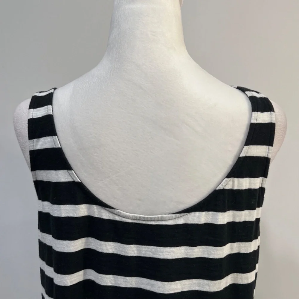 Banana Republic Black & White Sequined Tank Top Size Large - Picture 5 of 12